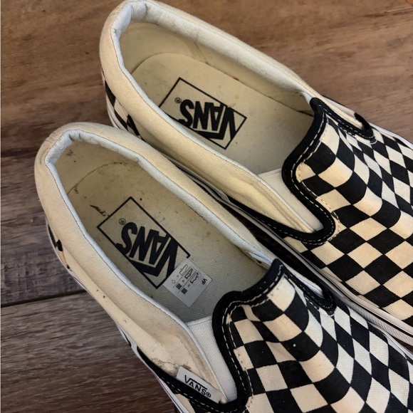 Vans Black and White Checkerboard Slip-Ons - Picture 2 of 8